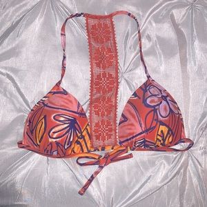 Bathing suit top racer back tie in front aerie SzM